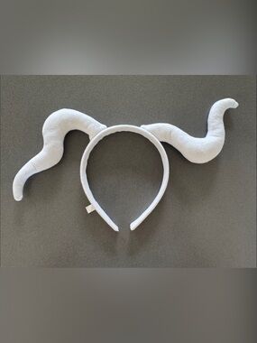 White Kids Plush Zero Headband - Soft Costume Accessory